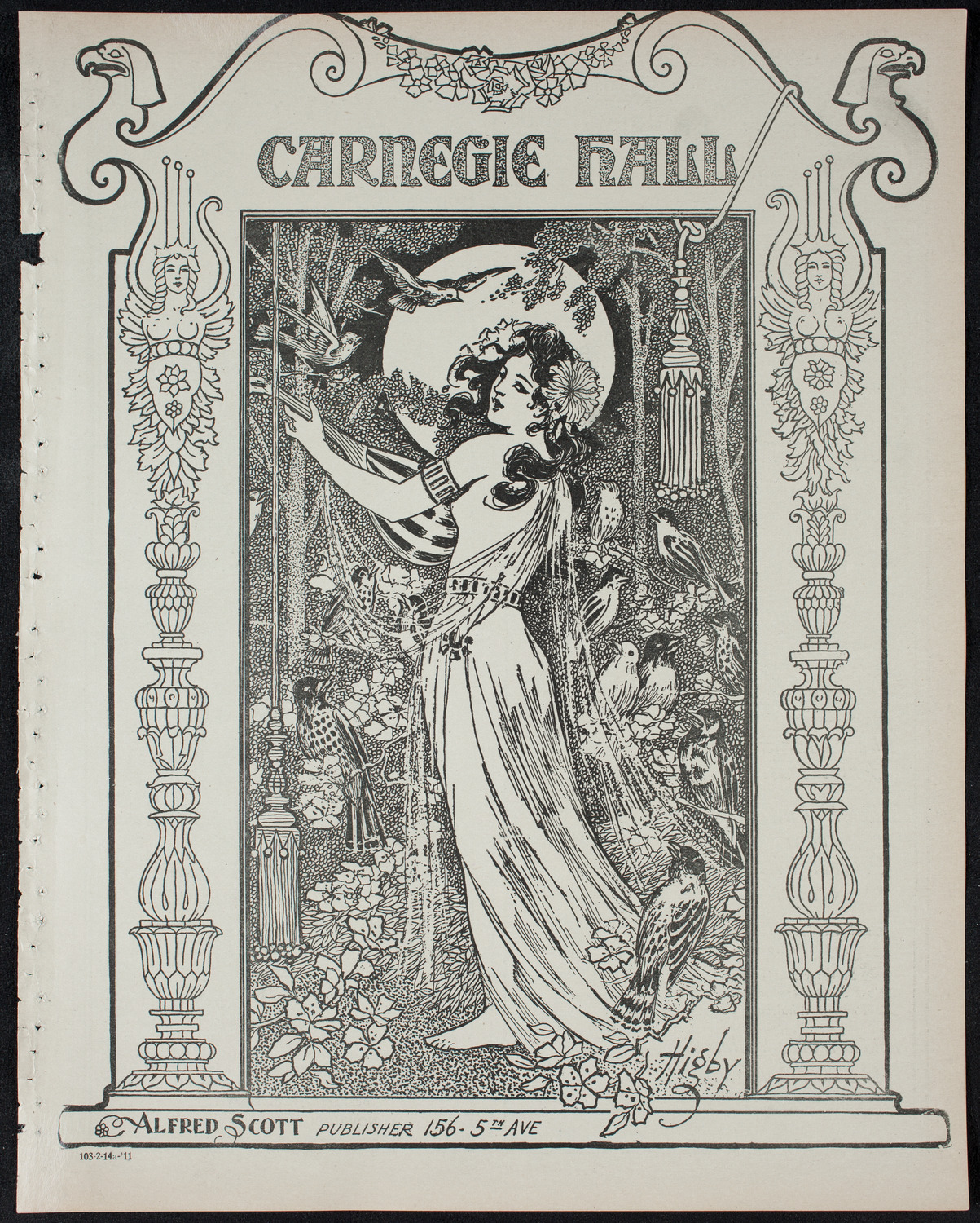 Johanna Gadski, Soprano, February 14, 1911, program page 1