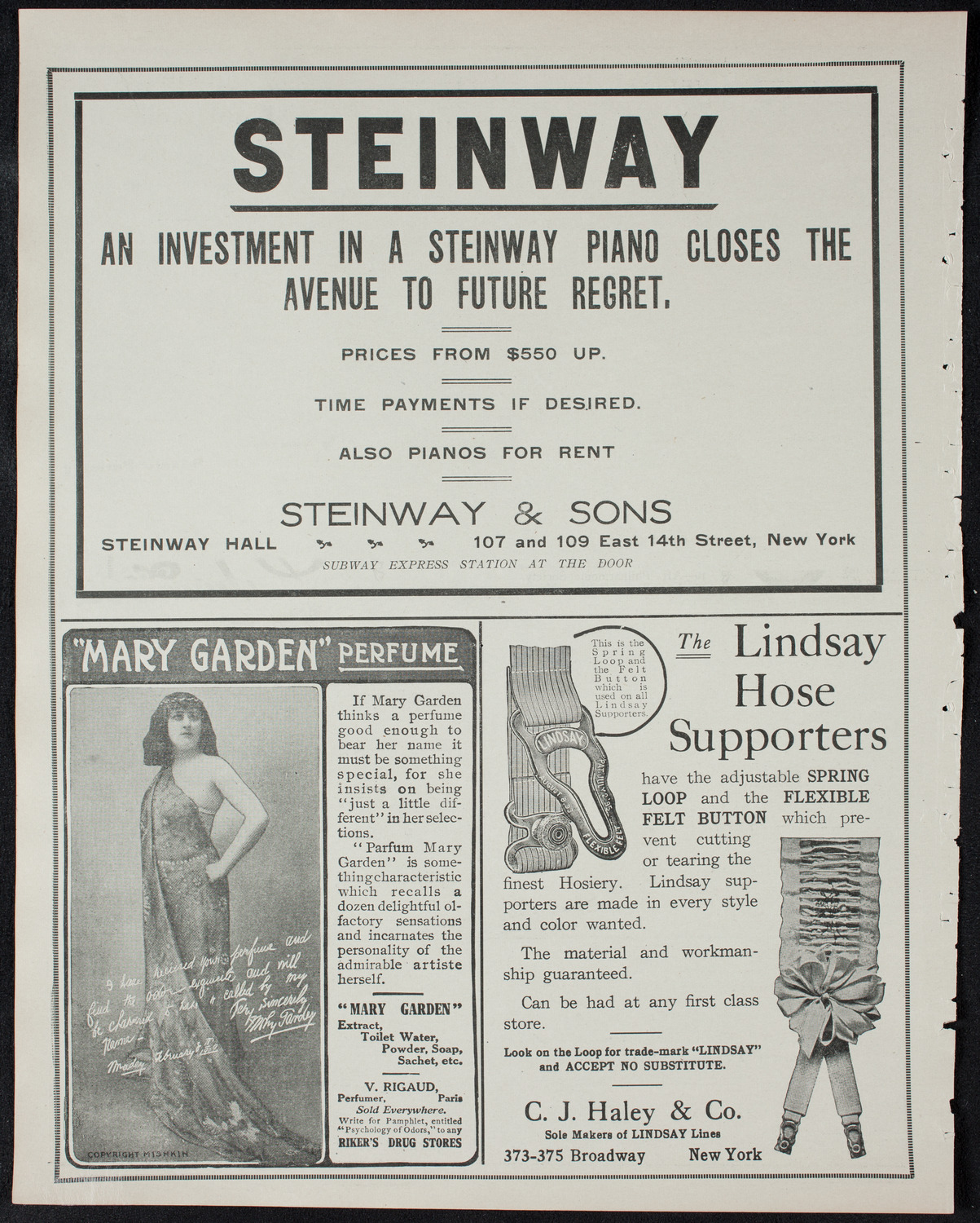 Marcella Sembrich, Soprano, January 24, 1911, program page 4