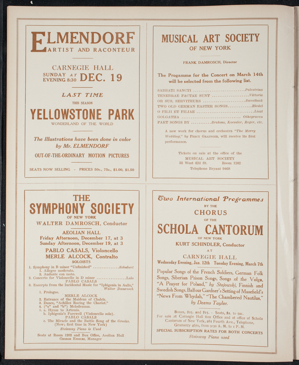 Musical Art Society of New York, December 14, 1915, program page 8