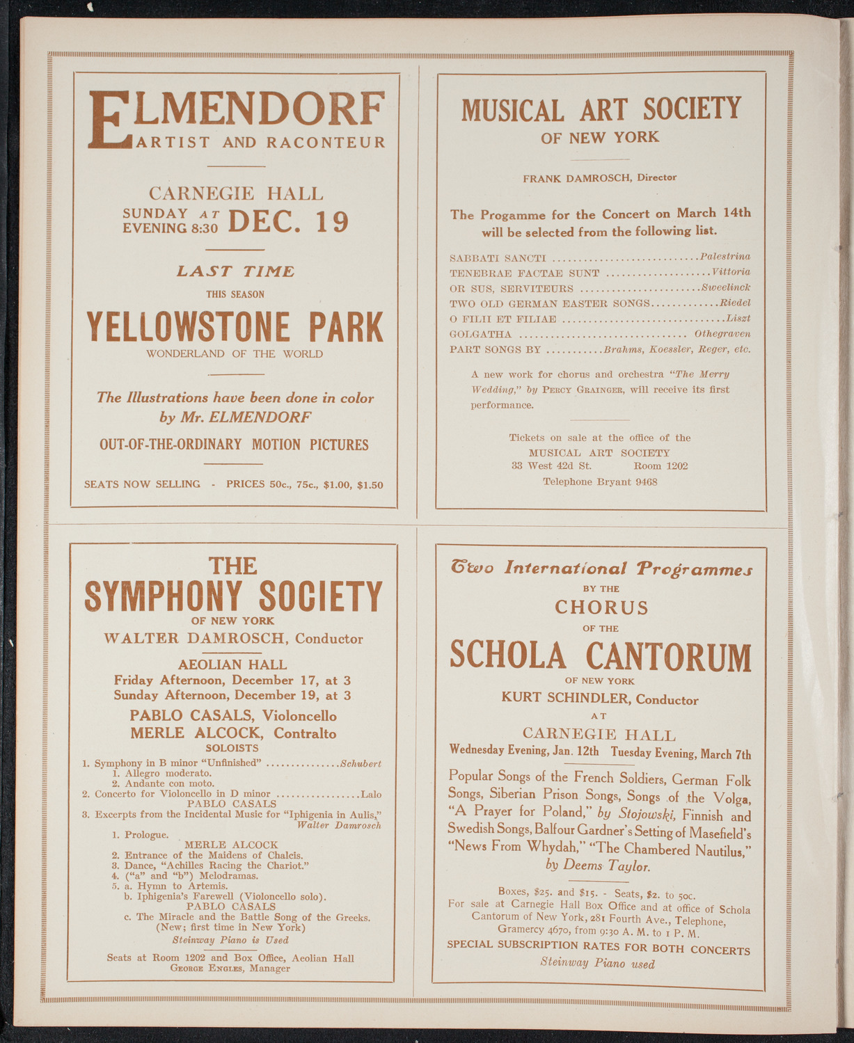 Musical Art Society of New York, December 14, 1915, program page 8