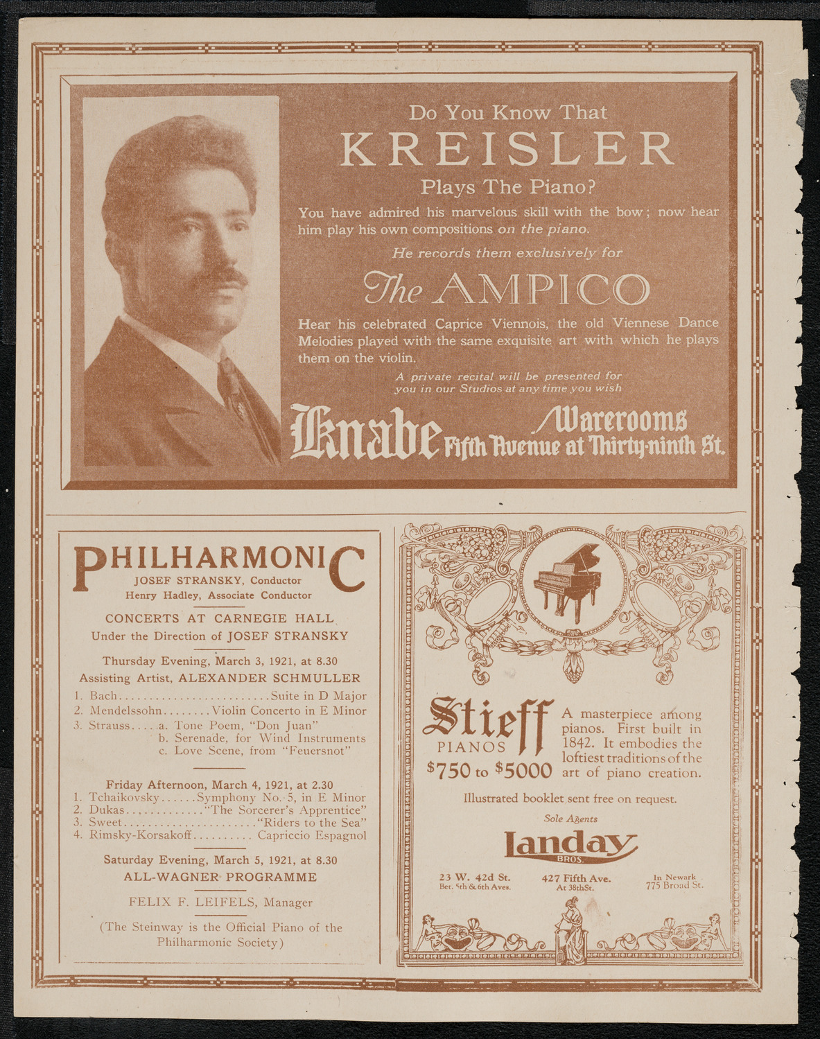 Mecca Temple of New York: Ancient Arabic Order of the Nobles of the Mystic Shrine, February 28, 1921, program page 12