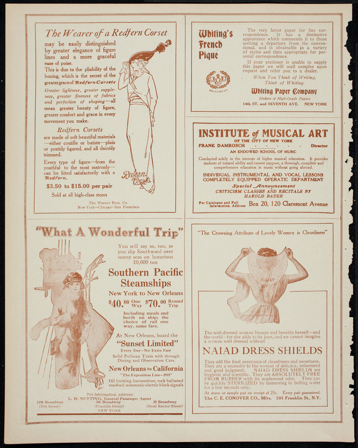 New York Philharmonic, March 8, 1914, program page 2