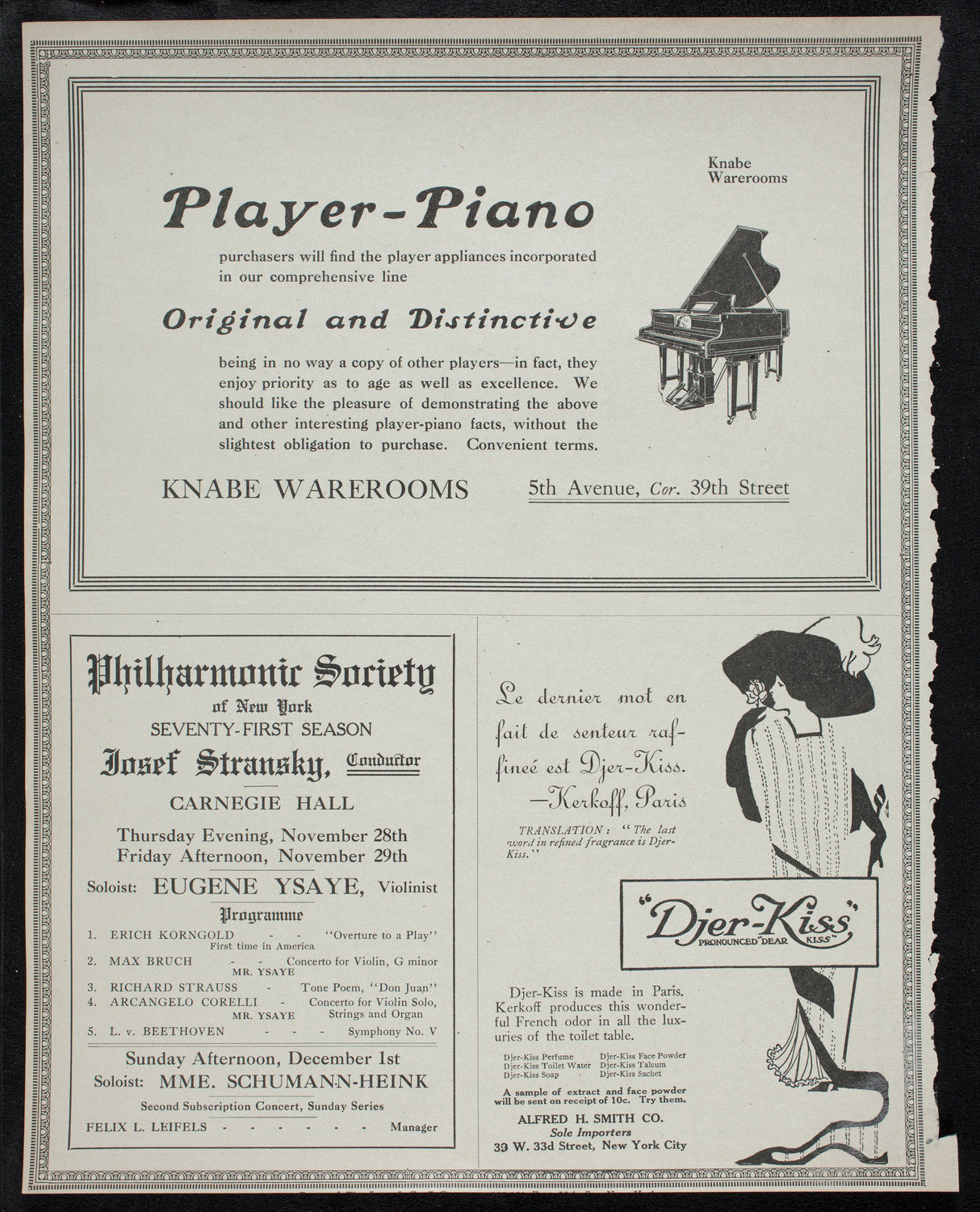 Volpe Symphony Society of New York, November 26, 1912, program page 12