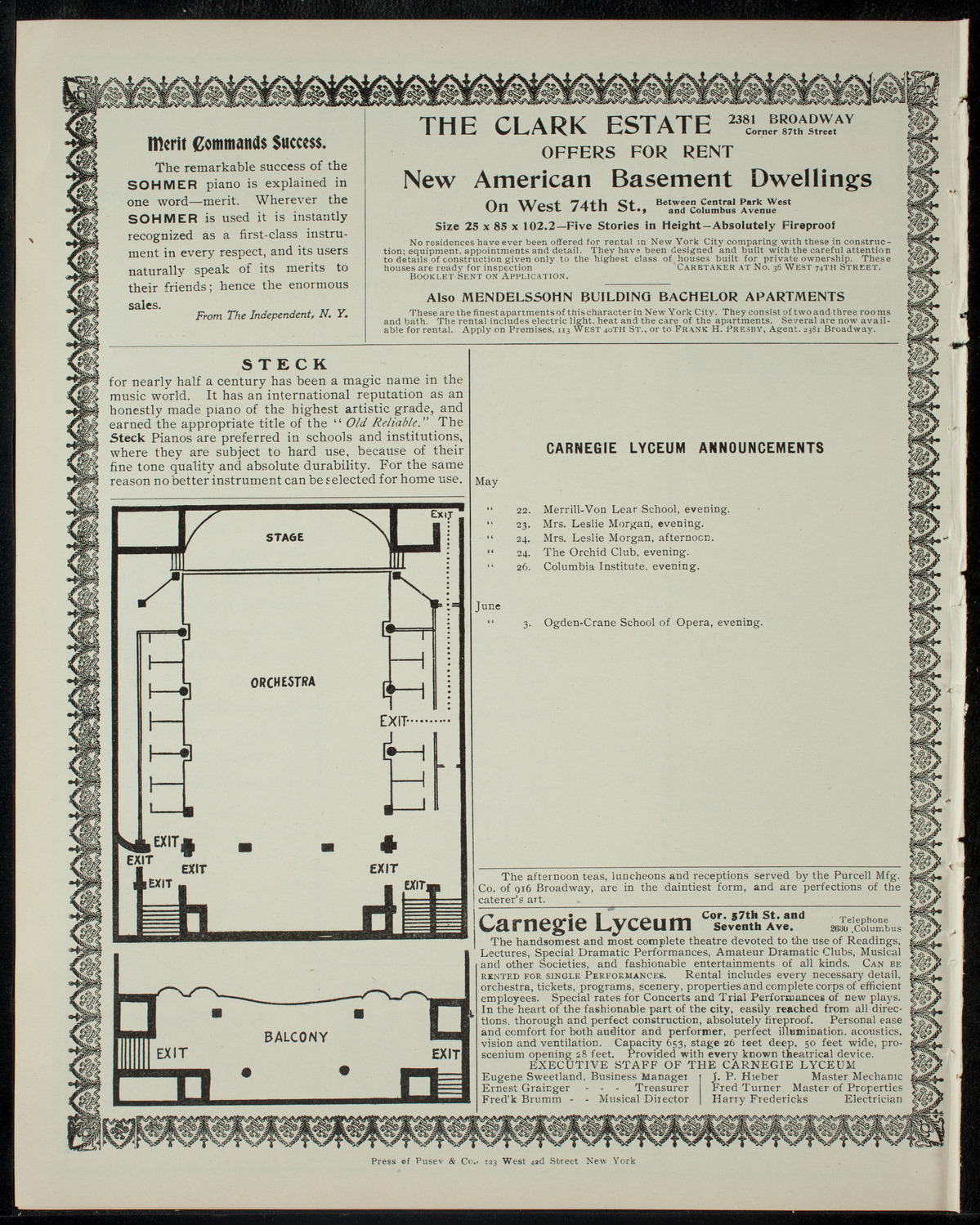Commencement Exercises of the New York School of Expression, May 16, 1905, program page 4