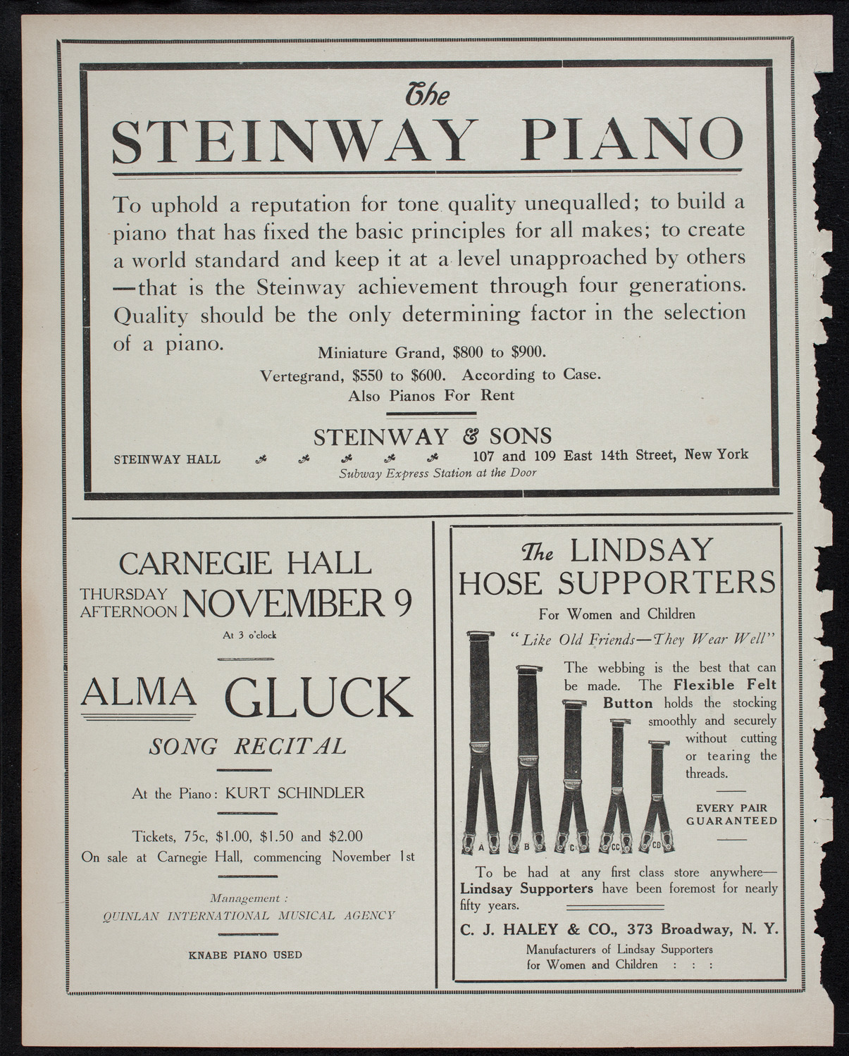 Allied High Schools of Music Faculty Concert, October 29, 1911, program page 4