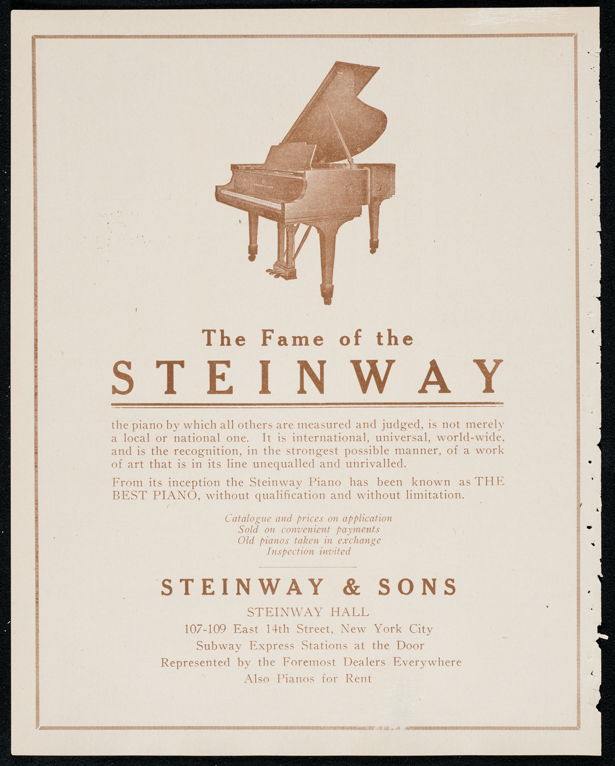 Sergei Rachmaninoff, Piano, December 19, 1920, program page 4
