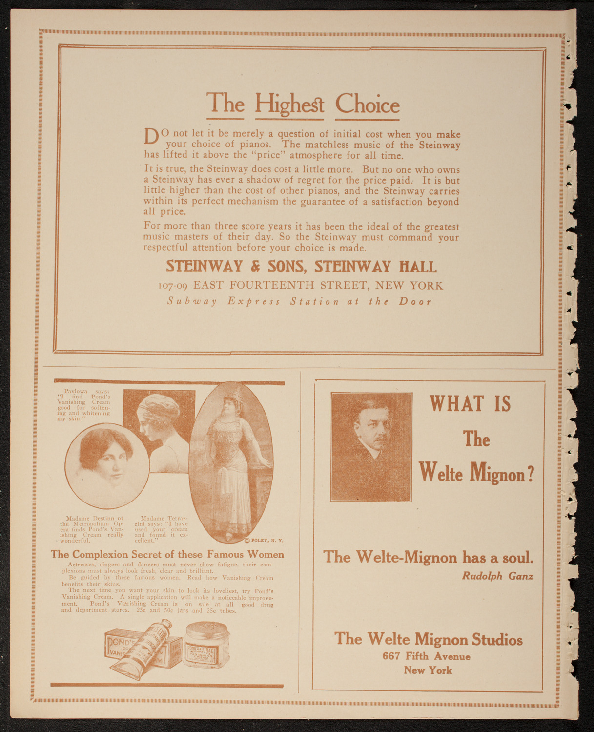 New York Philharmonic, March 2, 1917, program page 4