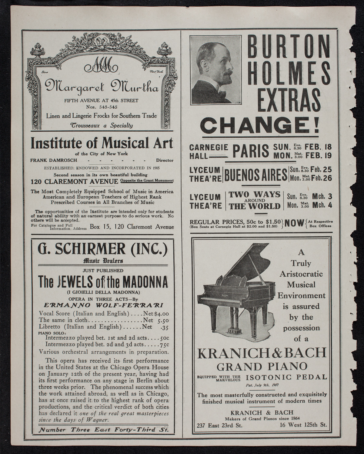 MacDowell Chorus with the New York Philharmonic, February 12, 1912, program page 6