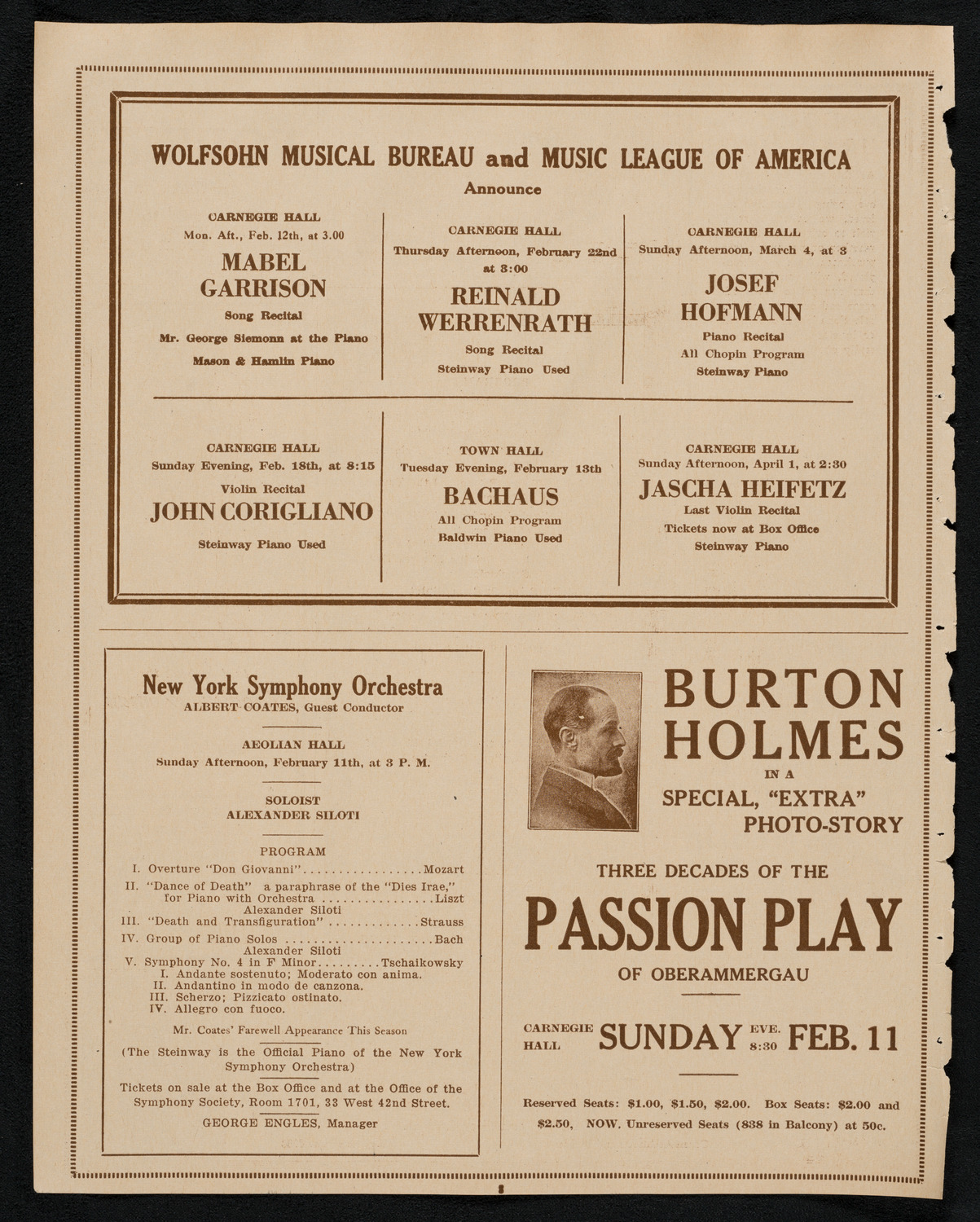 New York Symphony Orchestra, February 8, 1923, program page 8