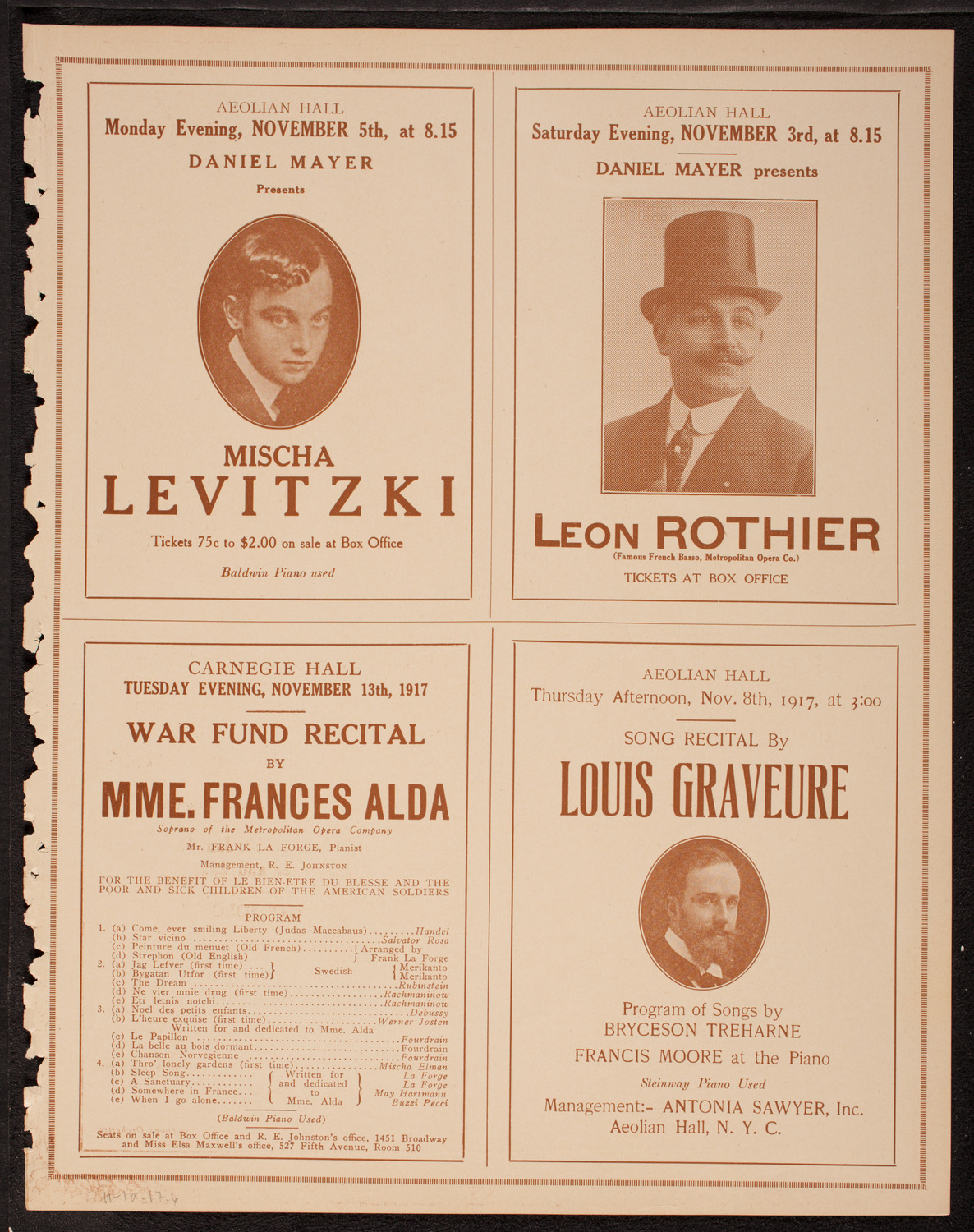New York Symphony Orchestra, November 1, 1917, program page 11
