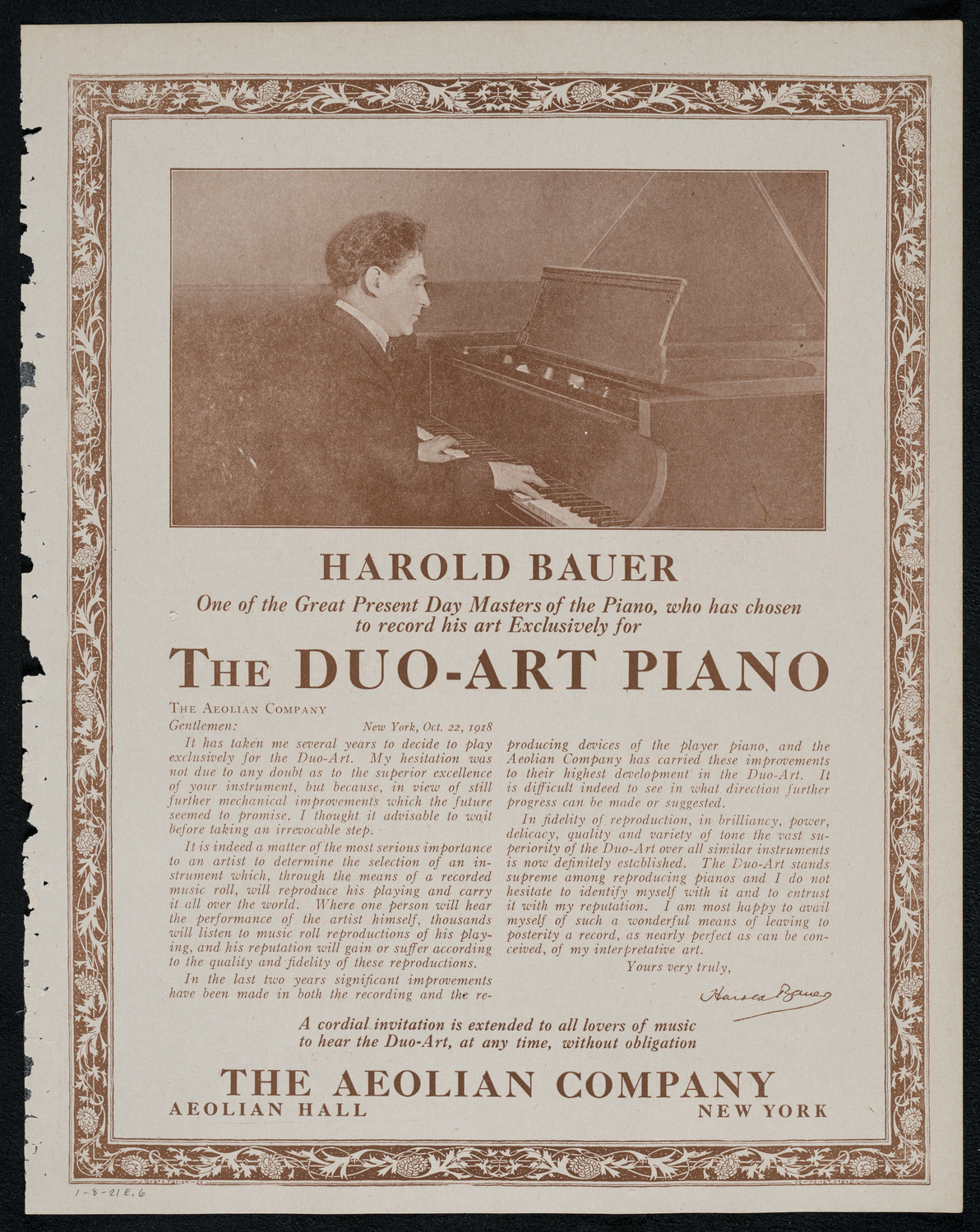 New York Philharmonic, January 8, 1921, program page 11