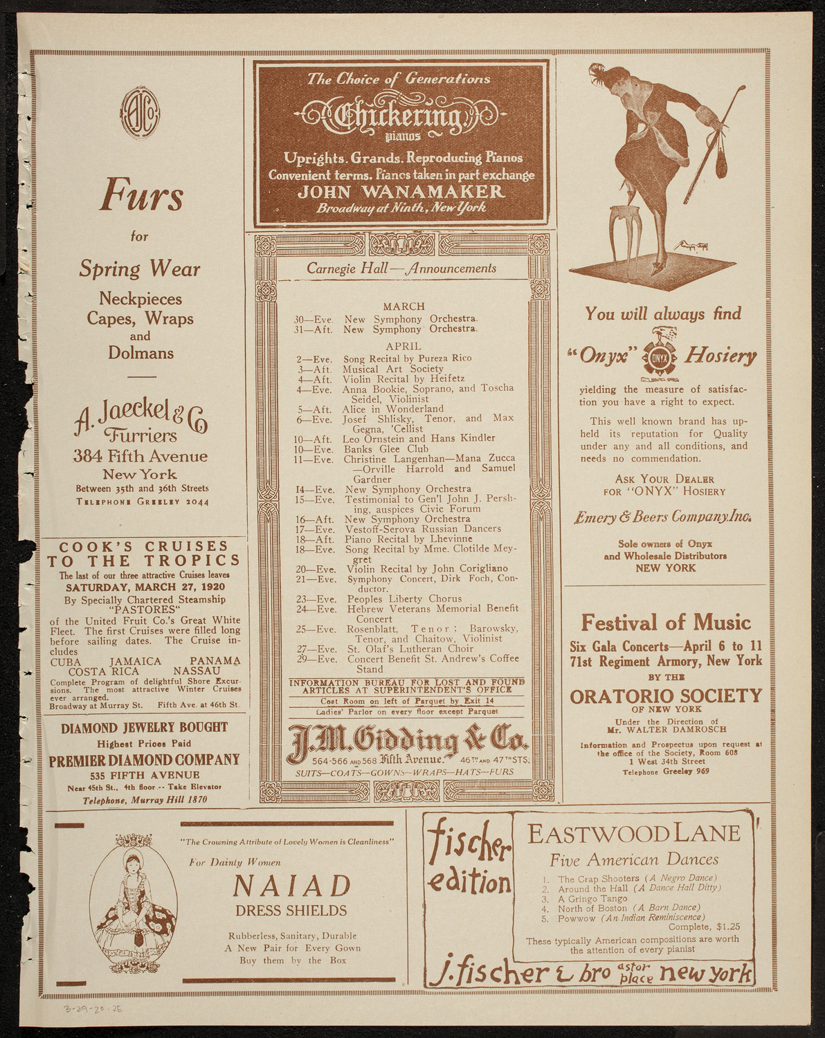 Mecca Temple Ceremonial Session, March 29, 1920, program page 3