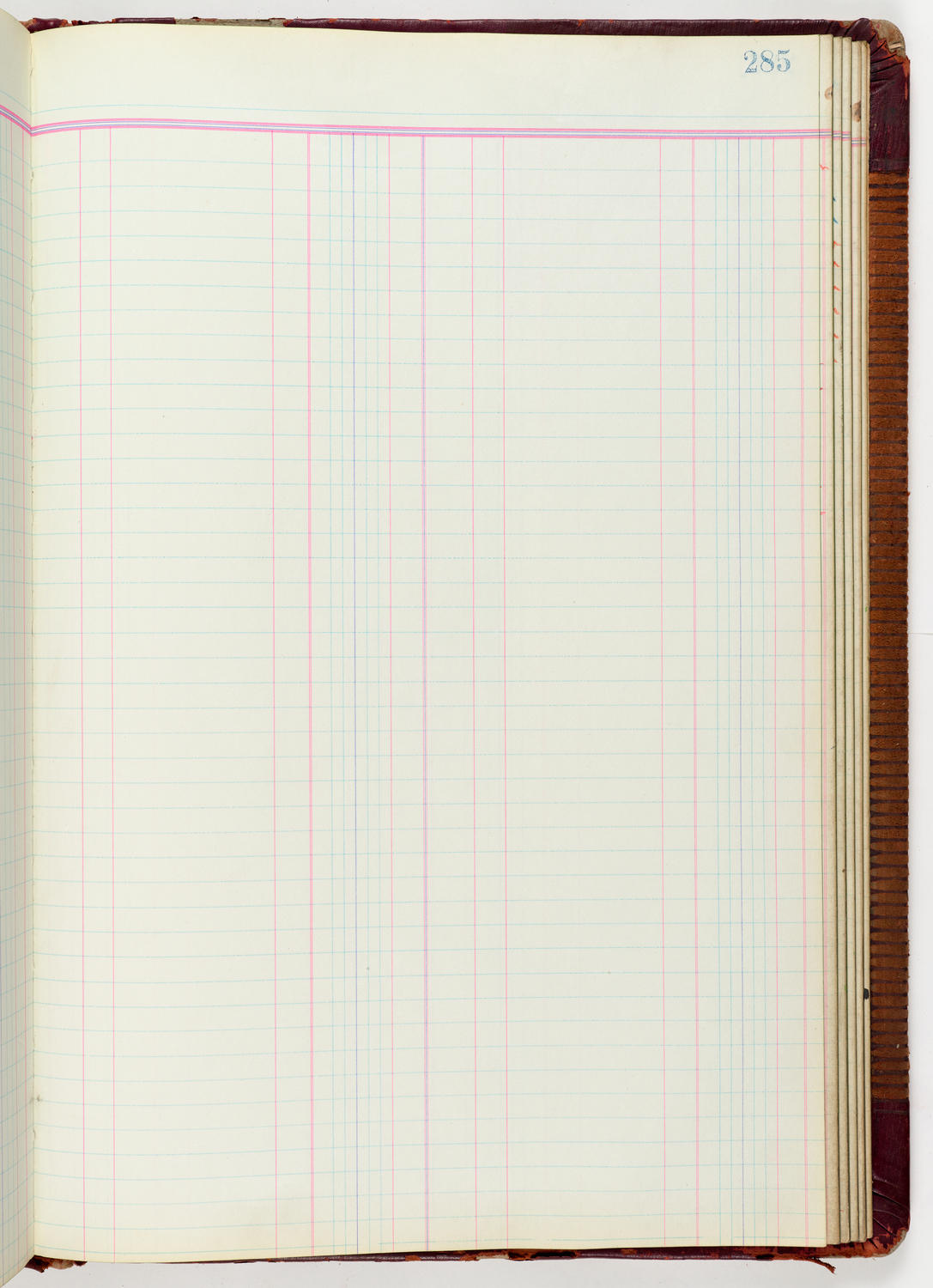 Music Hall Accounting Ledger Journal, volume 6, page 285
