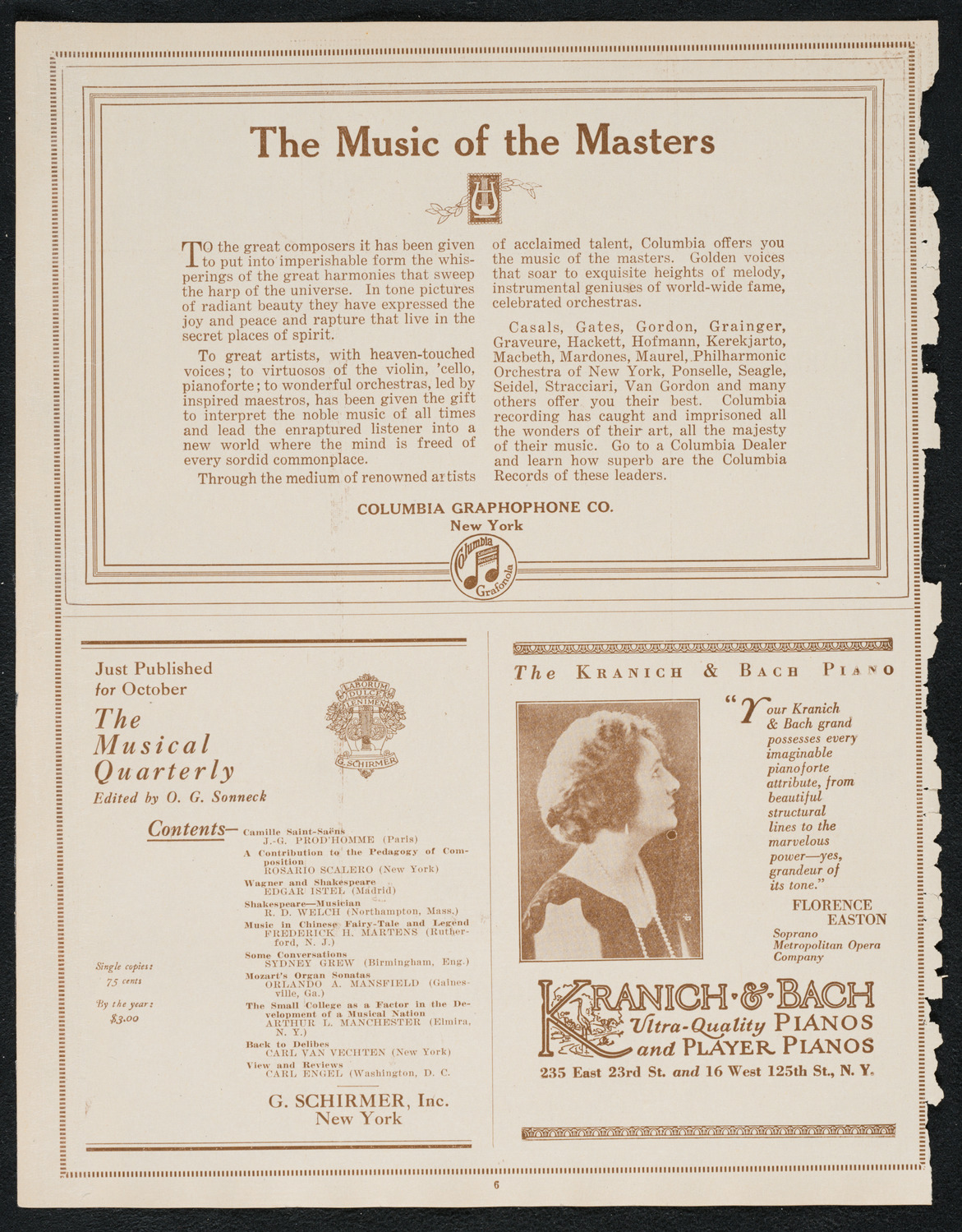 Albert Spalding, Violin, October 21, 1922, program page 6