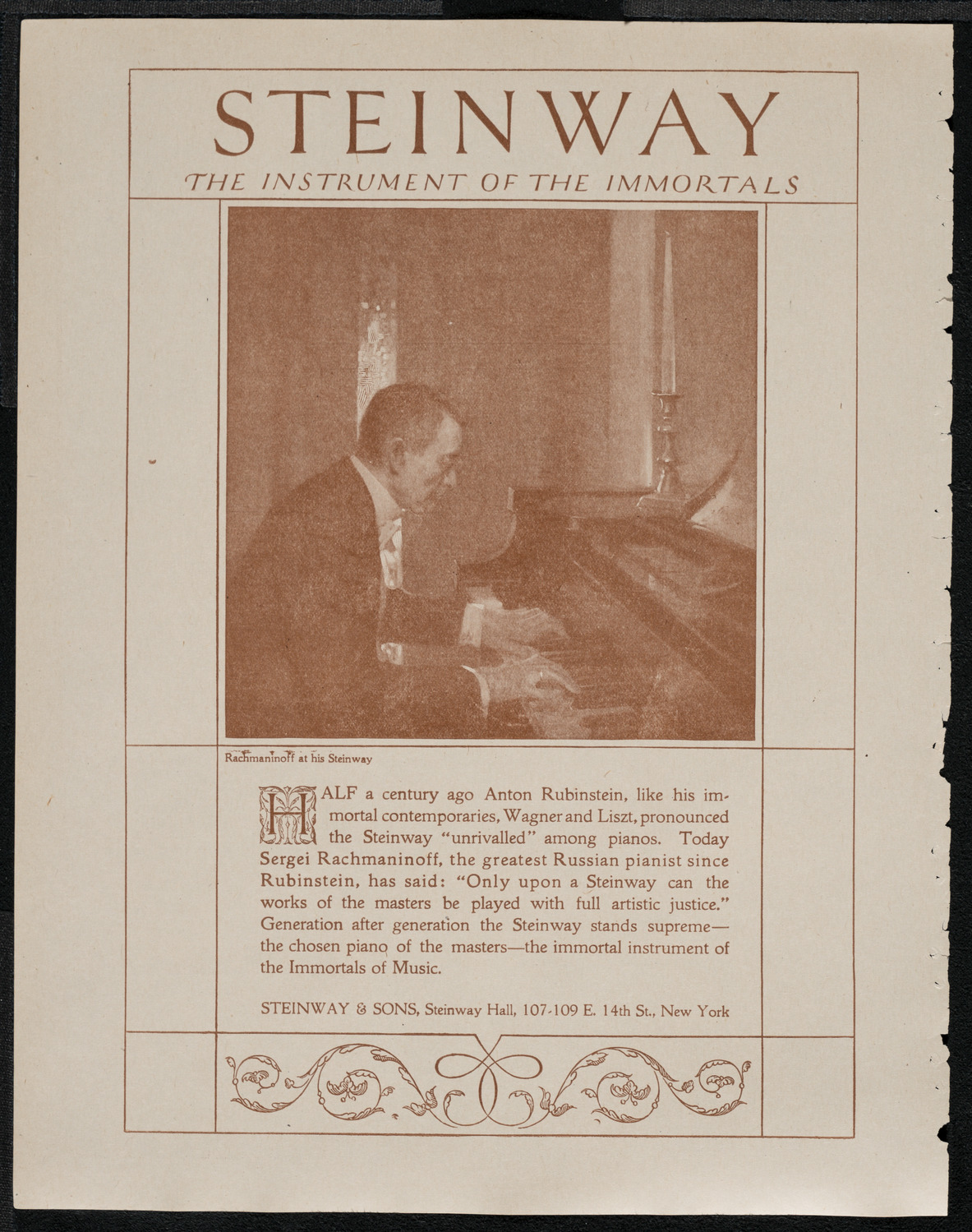New York Philharmonic, March 5, 1921, program page 4