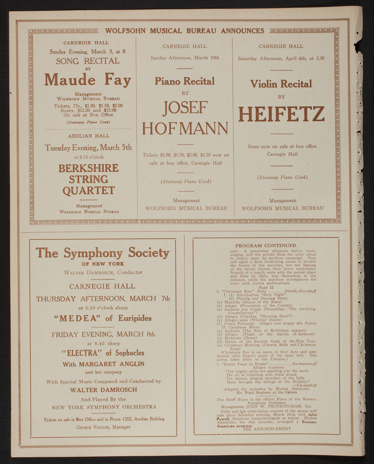 Russian Symphony Society of New York, March 2, 1918, program page 8