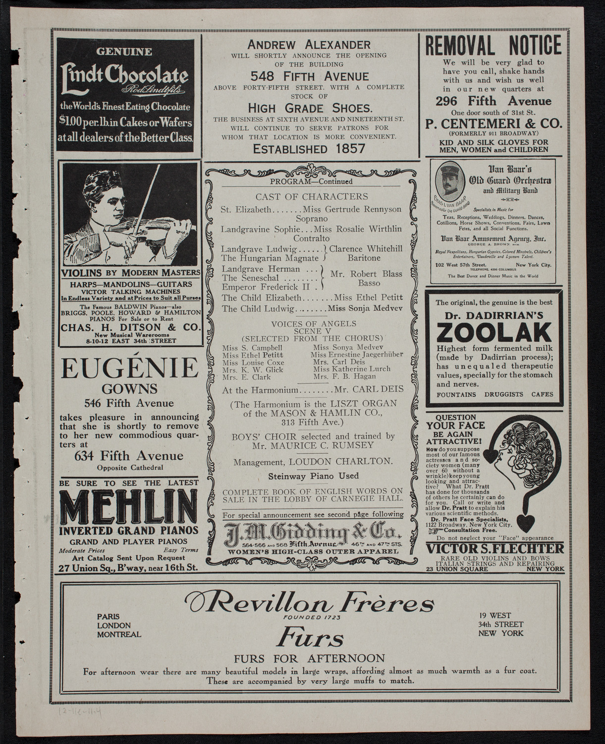 MacDowell Chorus, December 11, 1911, program page 7