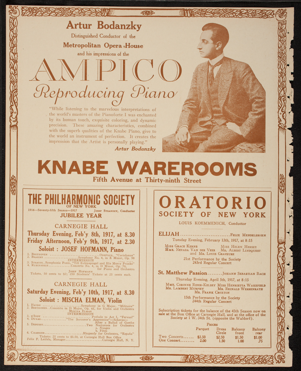 Home Symphony Concert: New York Philharmonic, February 6, 1917, program page 12