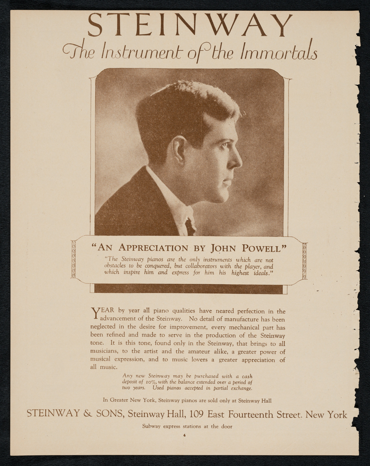 New York Philharmonic, March 29, 1923, program page 4