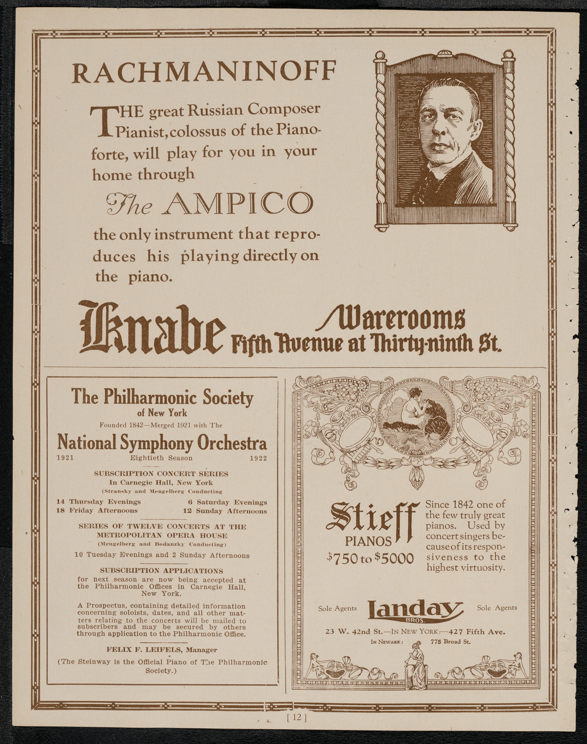 Mecca Temple of New York: Ancient Arabic Order of the Nobles of the Mystic Shrine, April 20, 1921, program page 12