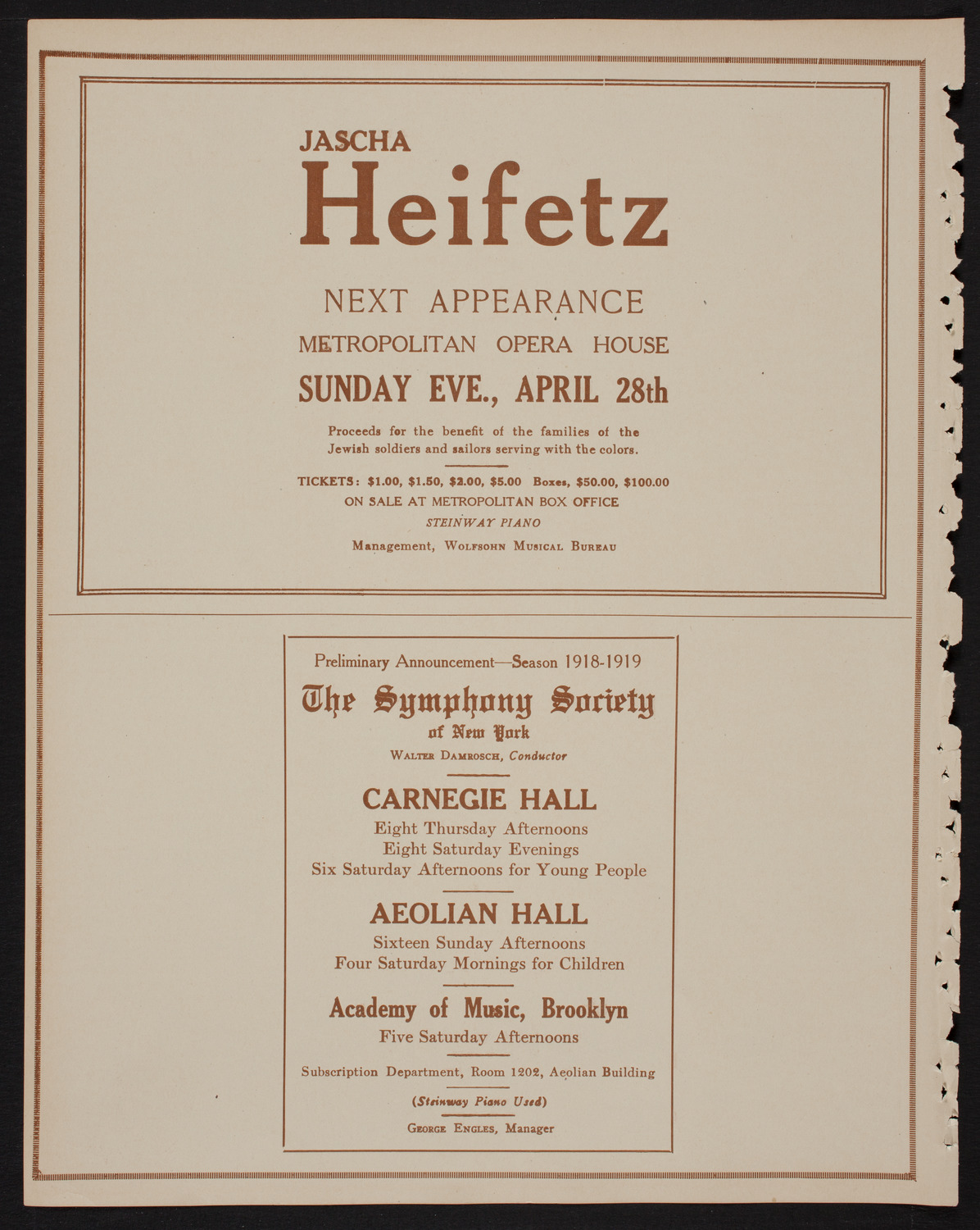 Italian Division of International Music Festival Chorus, April 17, 1918, program page 8