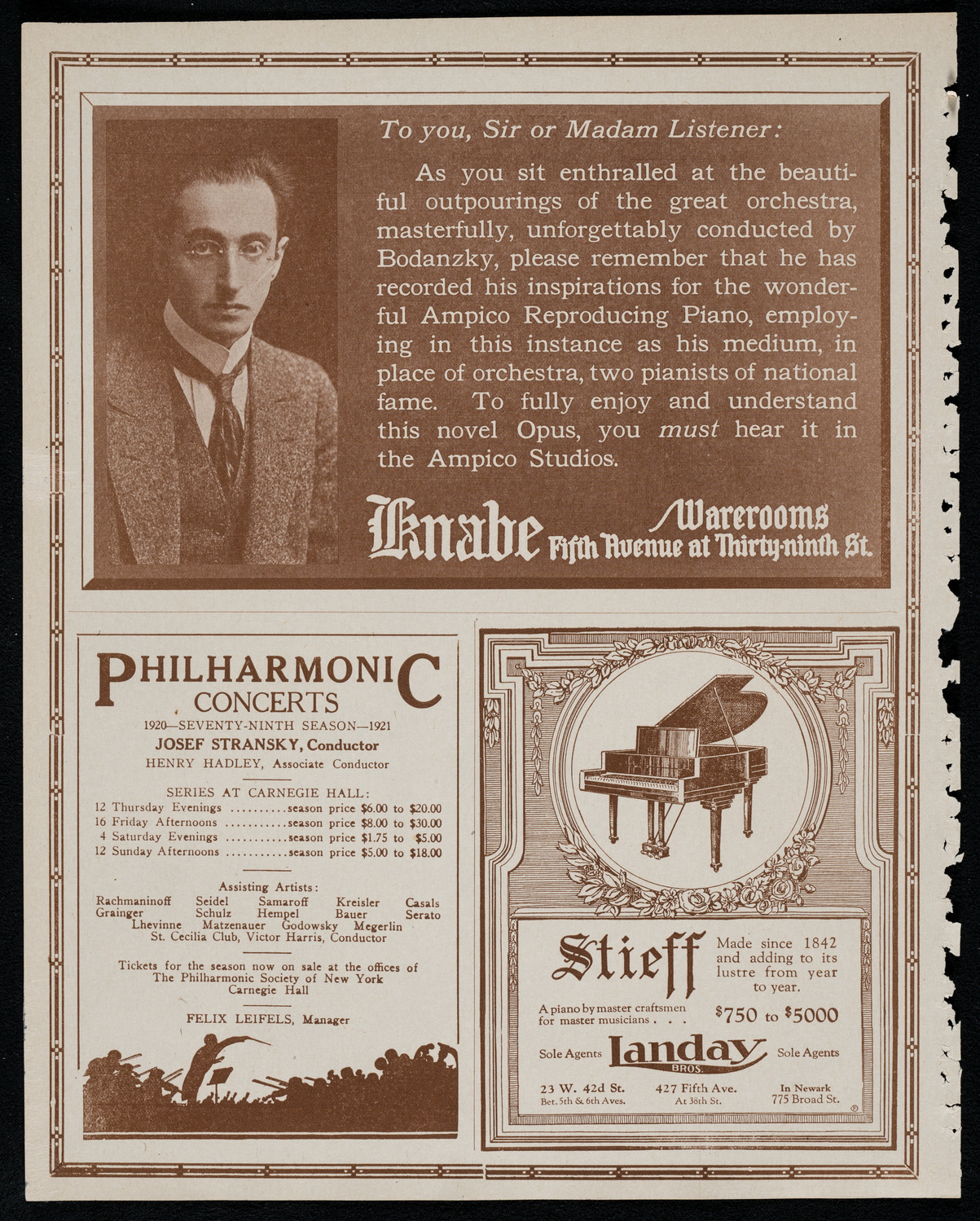New York Symphony Orchestra, November 4, 1920, program page 12