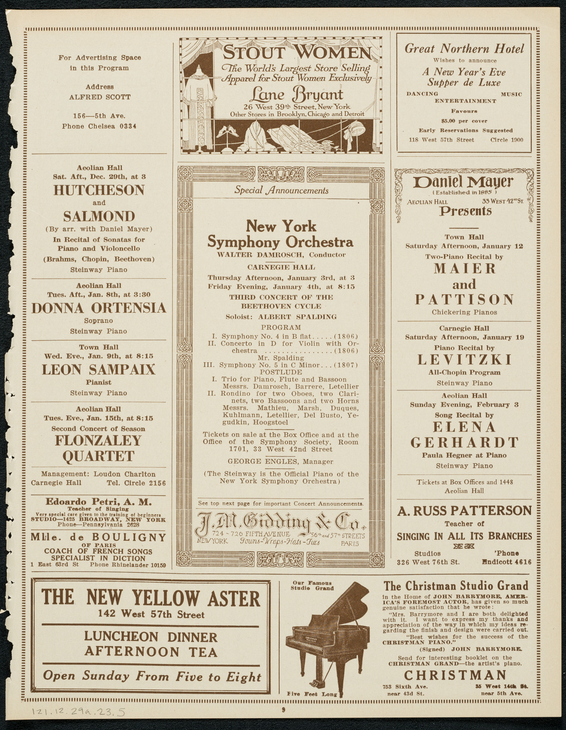 Symphony Concert for Young People, December 29, 1923, program page 9