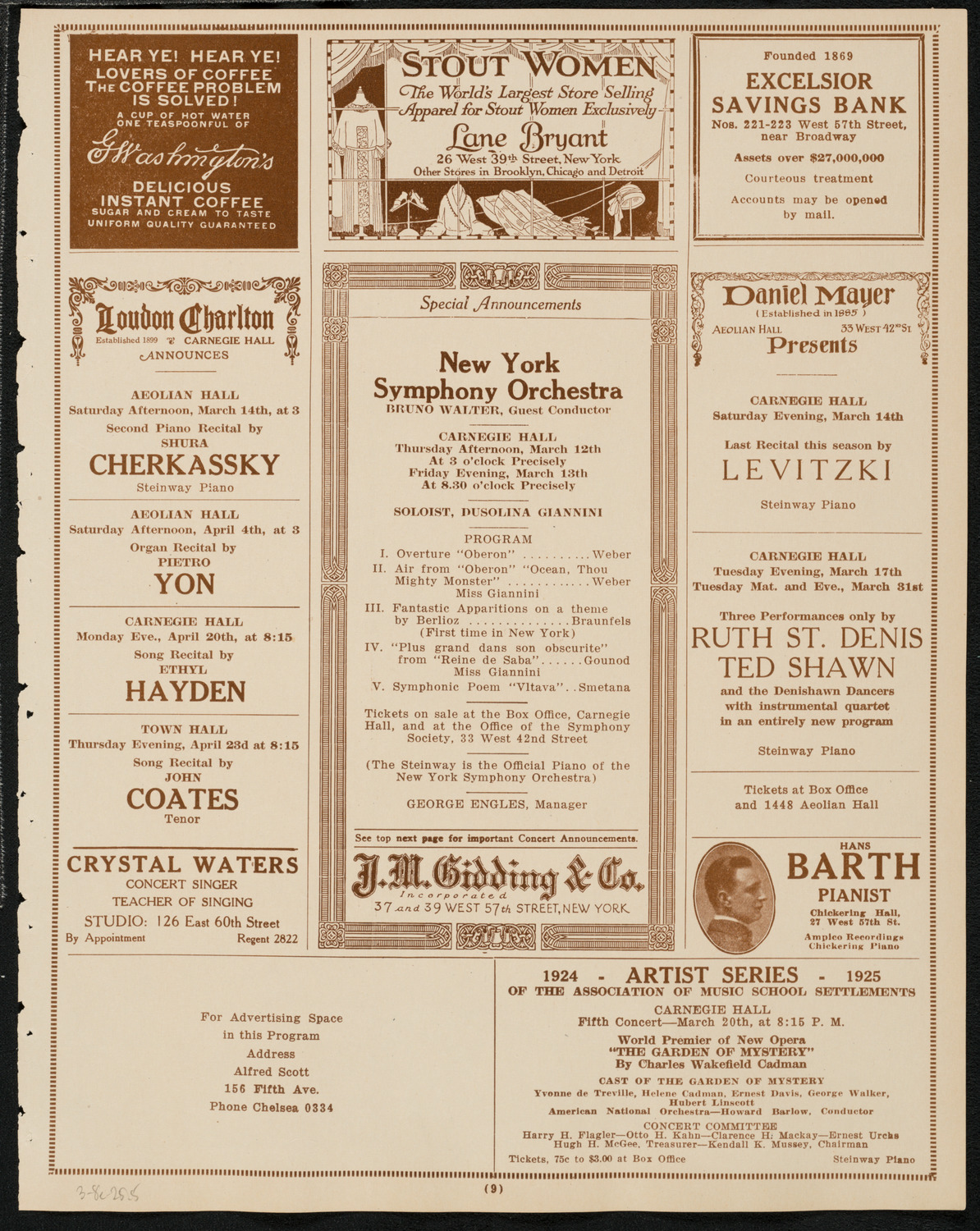 Burton Holmes Travelogue: Along the Riviera, March 8, 1925, program page 9