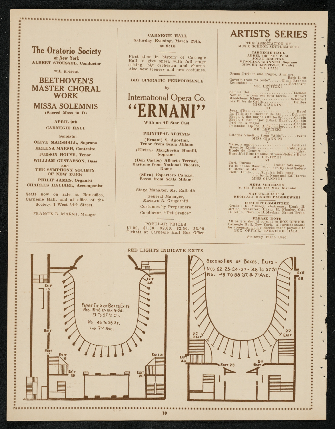 New York Symphony Orchestra, March 28, 1924, program page 10