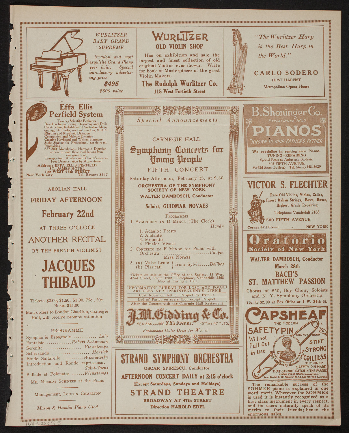 Lecture by Count Ilya Tolstoy, February 22, 1918, program page 9