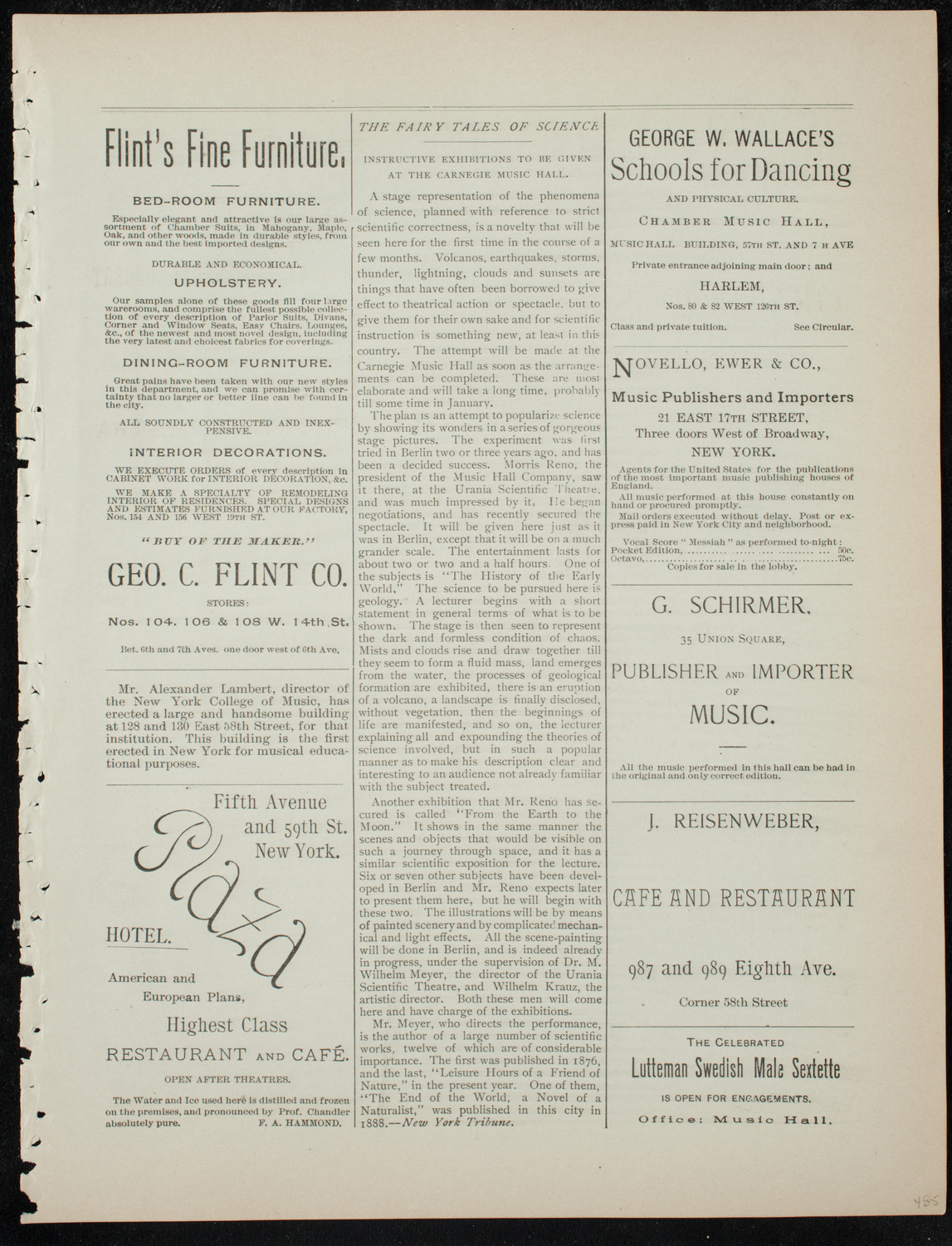 Oratorio Society of New York, December 30, 1891, program page 9