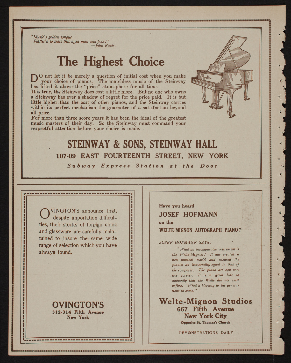 Margaret Matzenauer, Mezzo-Soprano, April 5, 1918, program page 4
