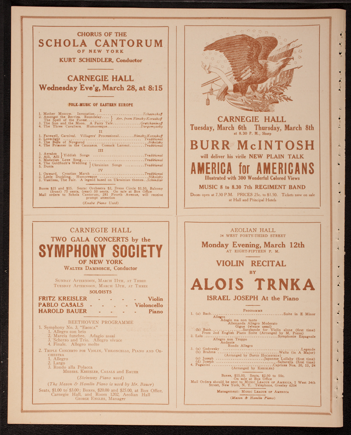 Intercollegiate Glee Club Contest, March 3, 1917, program page 8