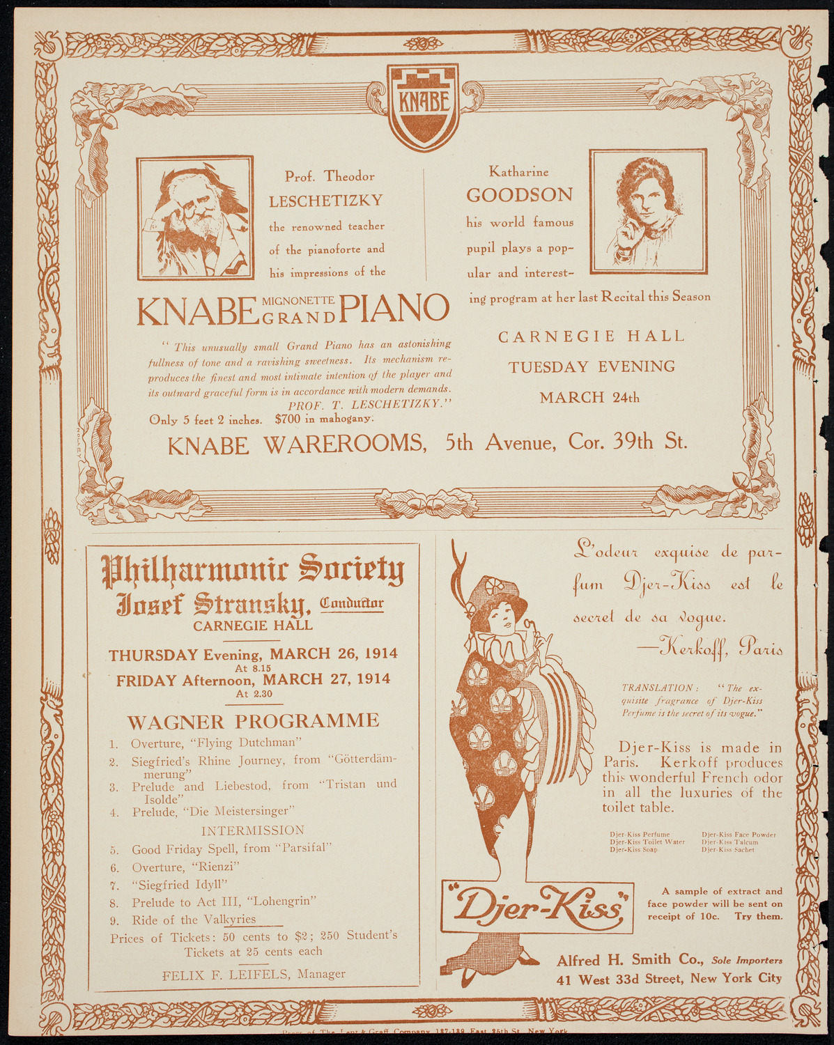 Jan Kubelik, Violin, with Orchestra, March 21, 1914, program page 12