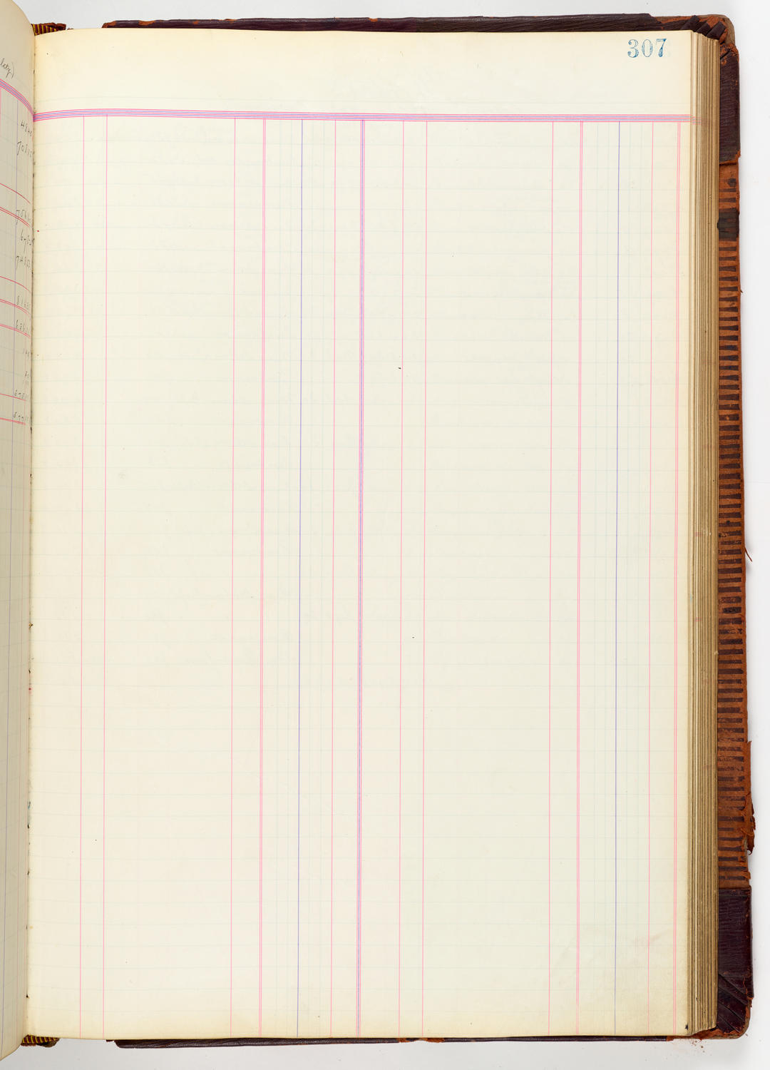 Music Hall Accounting Ledger, volume 3, page 307
