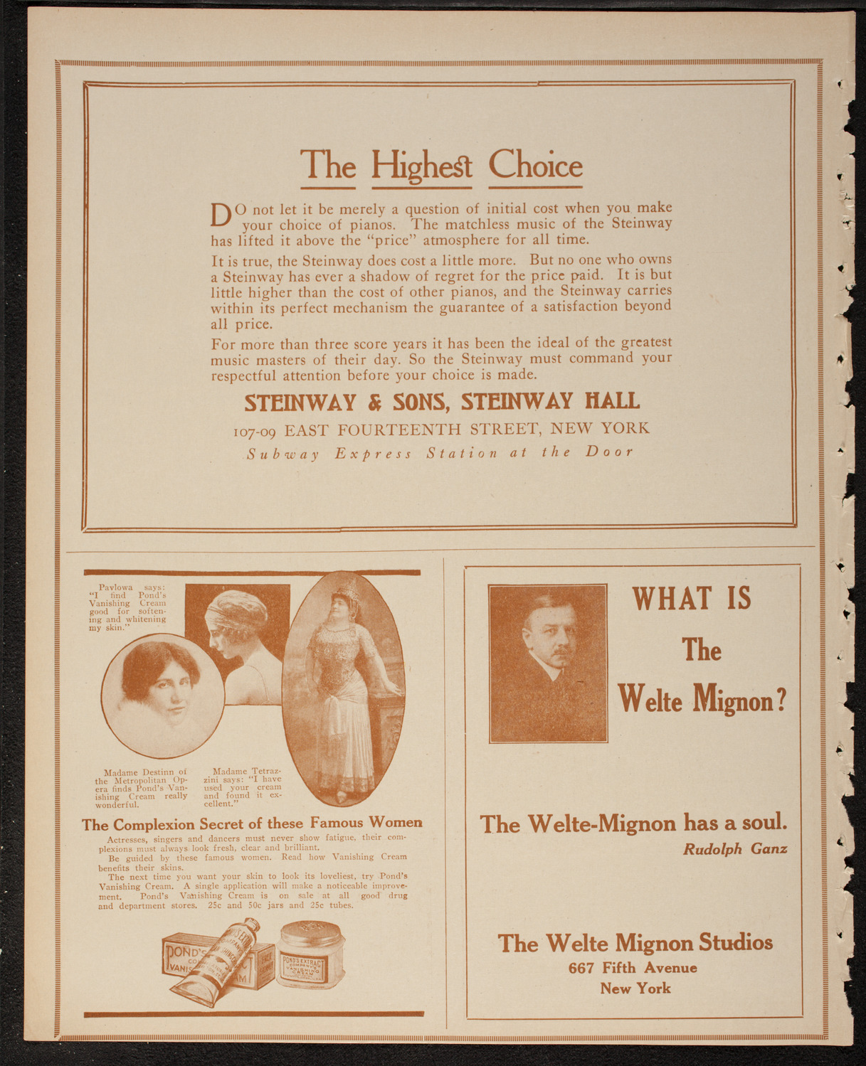 Meeting: The Humanitarian Cult, February 14, 1917, program page 4