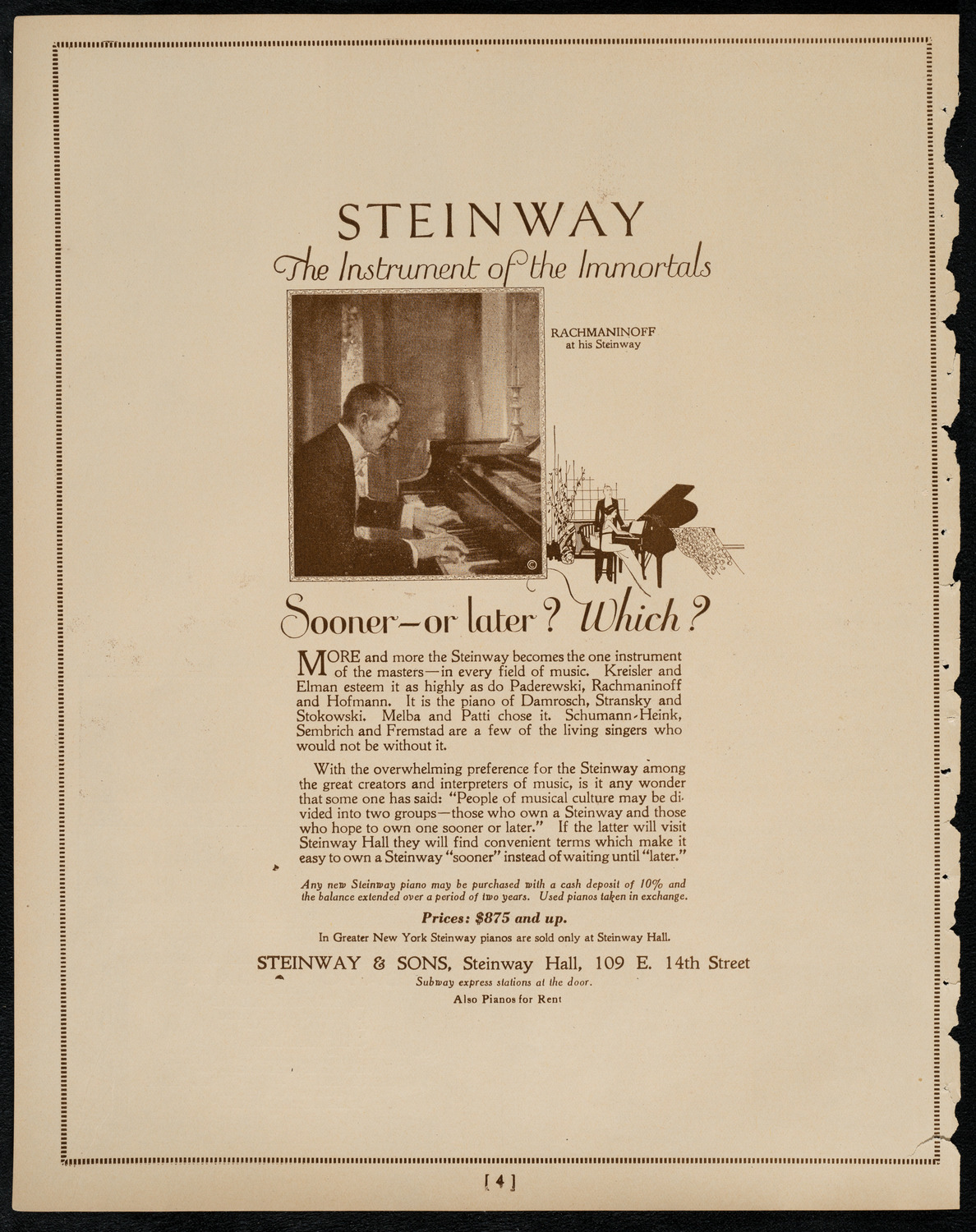 Benefit: Mendel Beilis Fund, June 3, 1922, program page 4