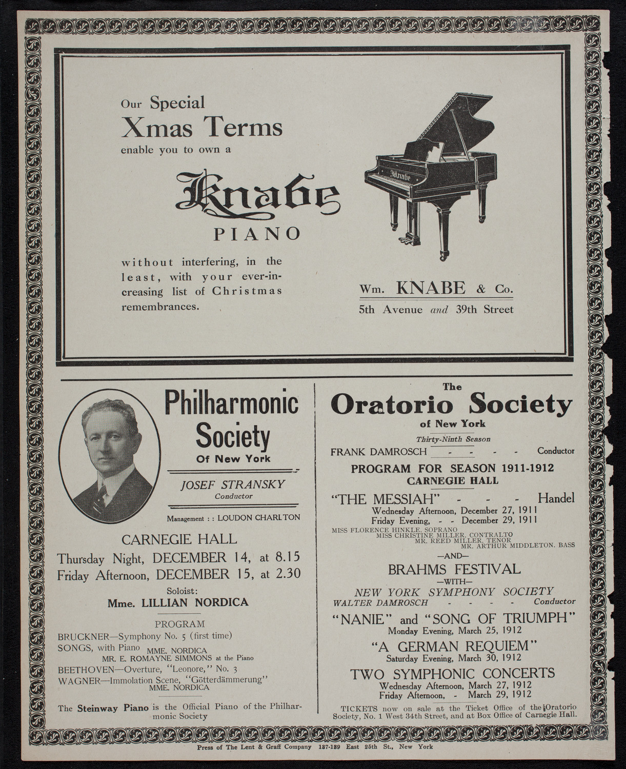 Theodore Thomas Orchestra, December 13, 1911, program page 12