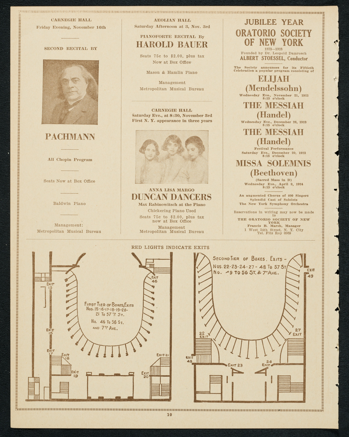 Sophie Braslau, Contralto, October 28, 1923, program page 10