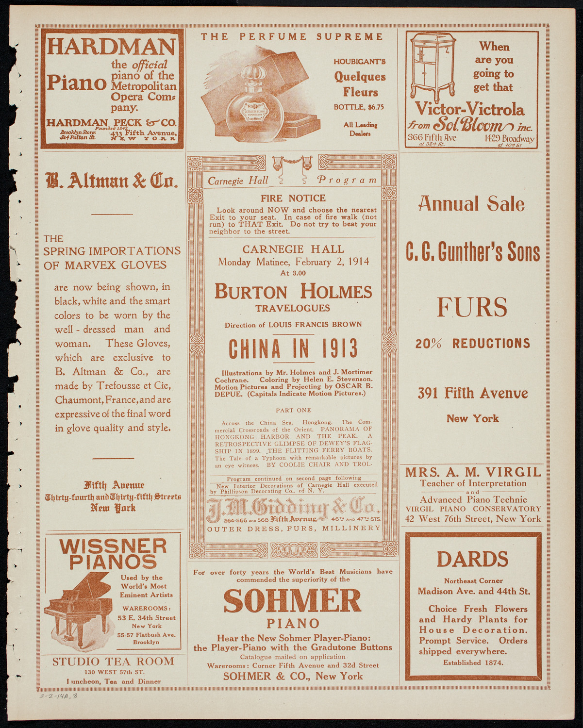 Burton Holmes Travelogue: China in 1913, February 2, 1914, program page 5