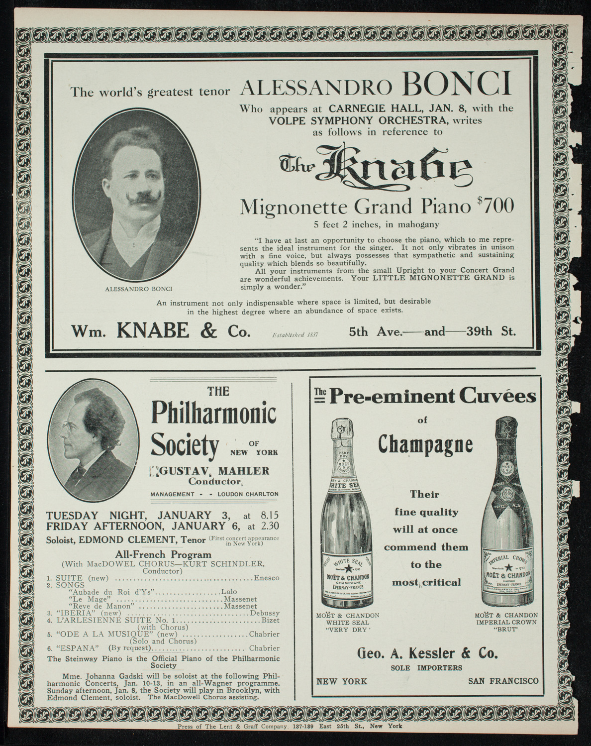 New York Philharmonic, December 27, 1910, program page 12