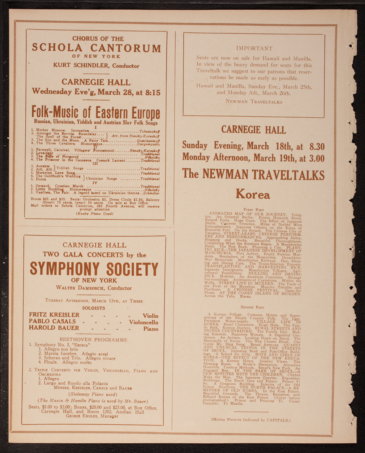 Newman Traveltalks: Peking, March 12, 1917, program page 8