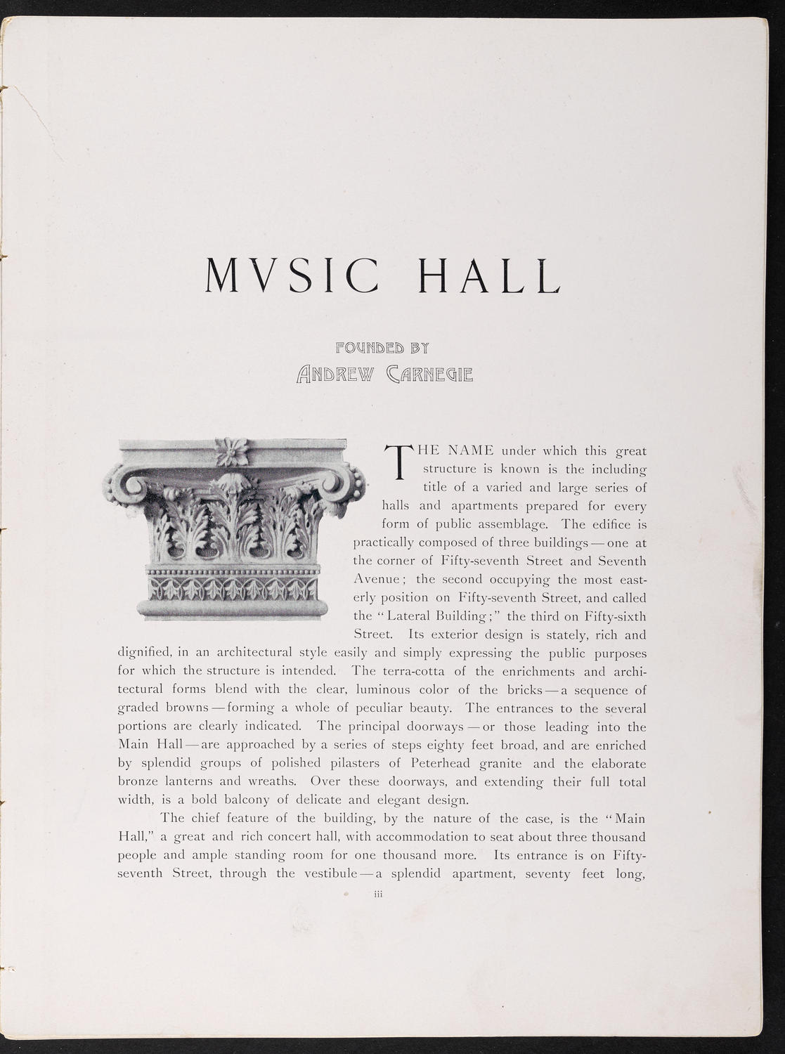 Opening Week Music Festival: Opening Night of Carnegie Hall, May 5, 1891, souvenir program page 11