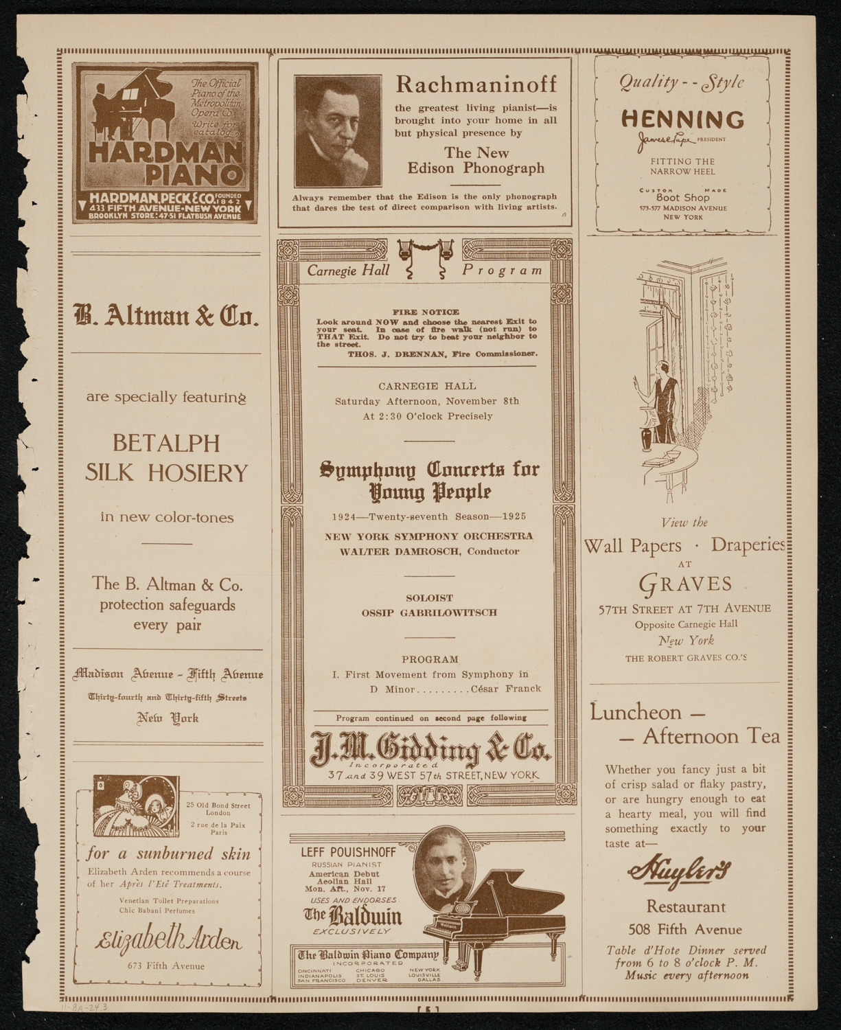 Symphony Concert for Young People, November 8, 1924, program page 5