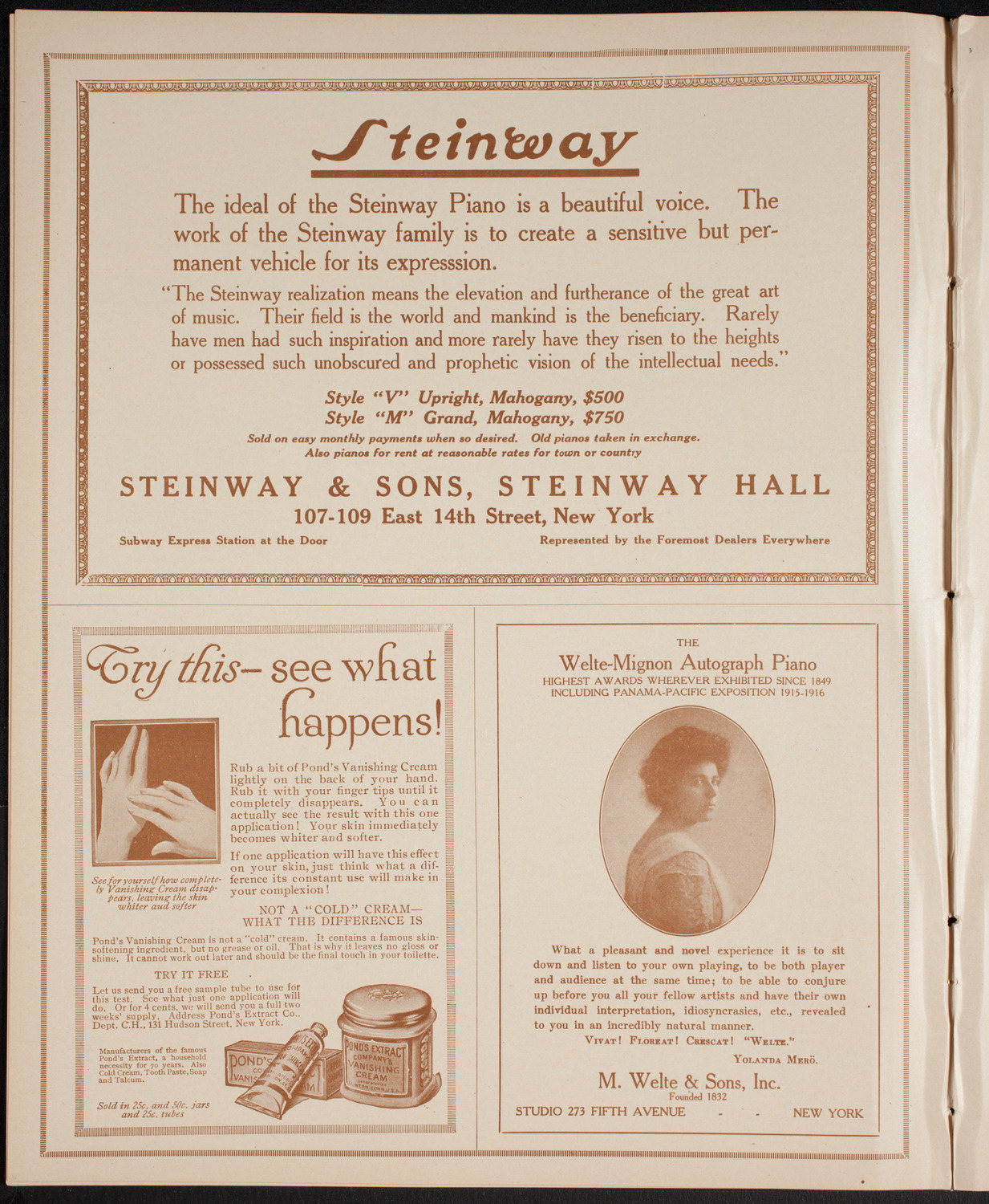 New York Symphony Orchestra, March 12, 1916, program page 4