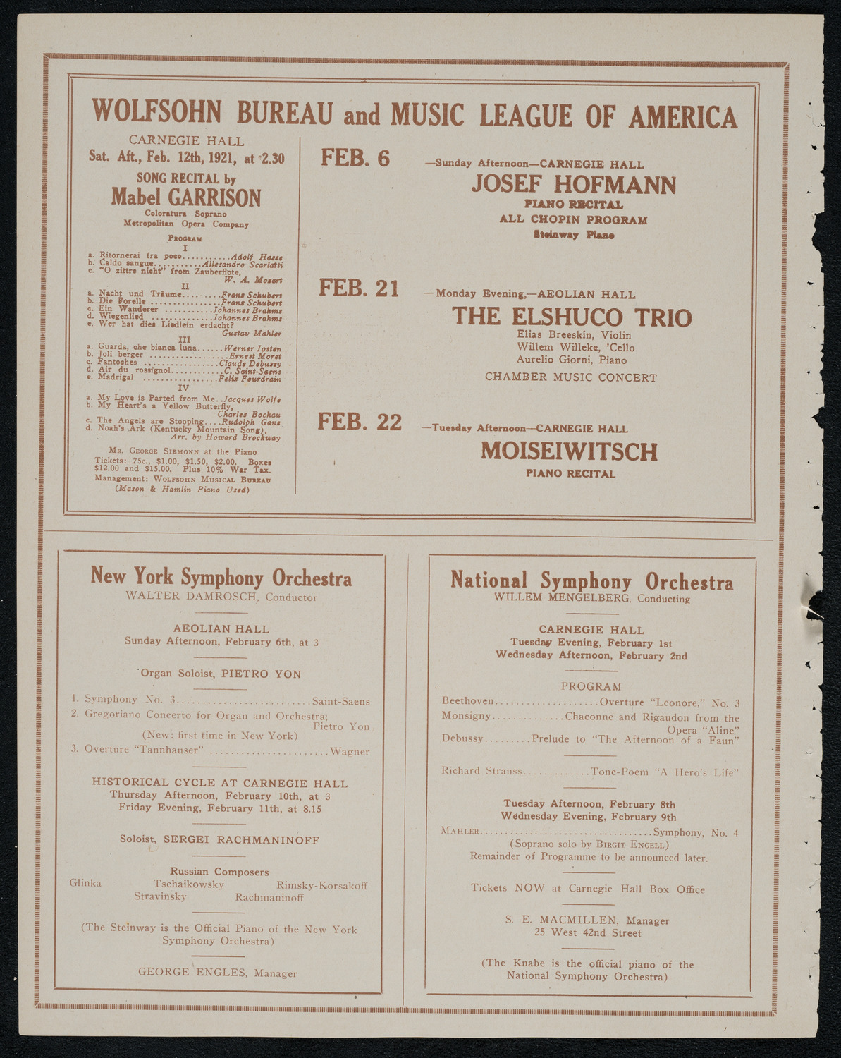 Burton Holmes Travelogue: Spanish Cities, January 30, 1921, program page 8