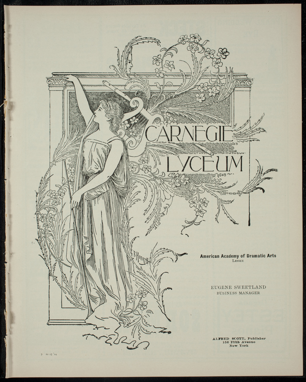 Elmendorf Lecture: Northern Italy from Genoa to Venice, October 27, 1904, program page 1
