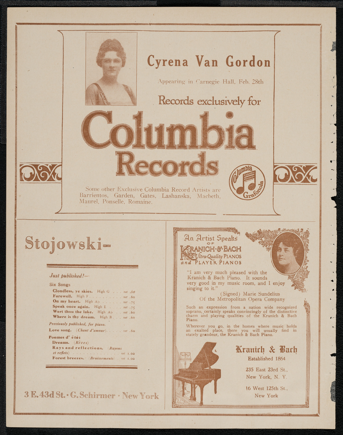 National Symphony Orchestra, February 26, 1921, program page 6