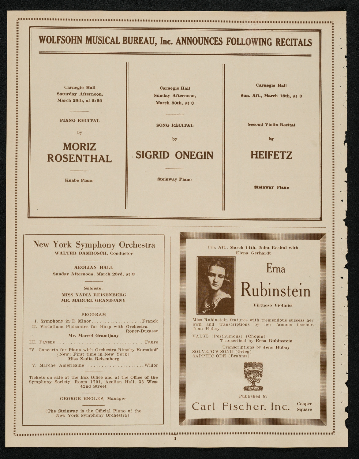 Joint Concert of American Glee Clubs, March 10, 1924, program page 8