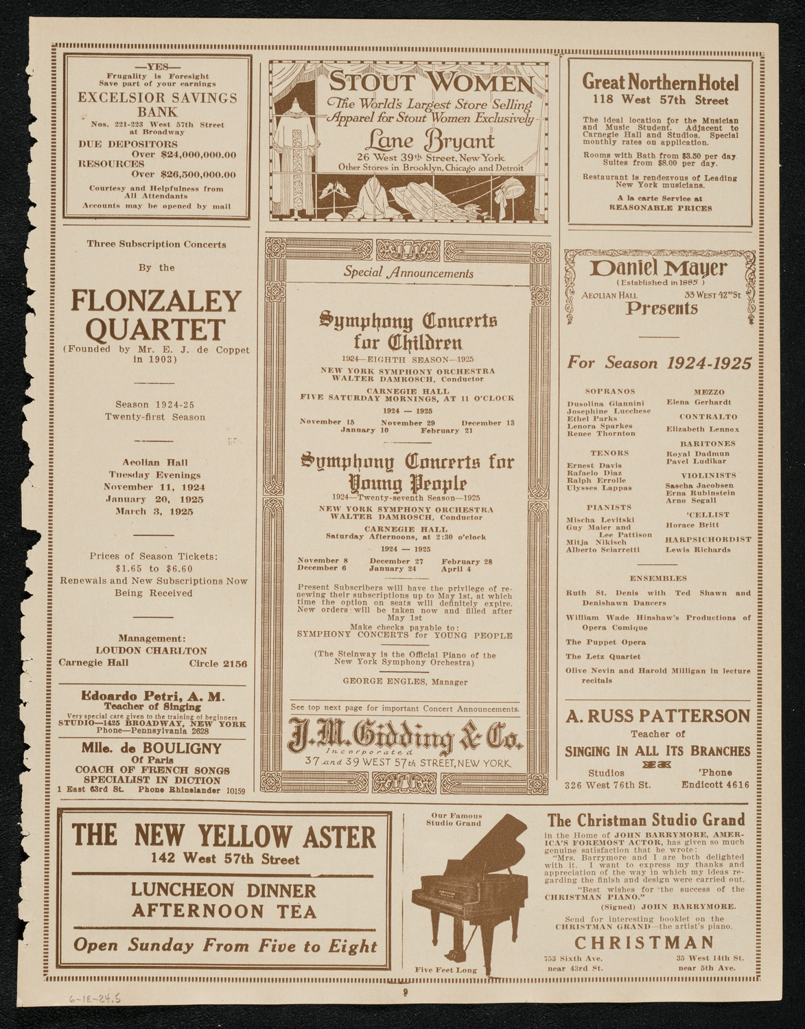 Carmen Garcia-Cornejo, Soprano, June 1, 1924, program page 9